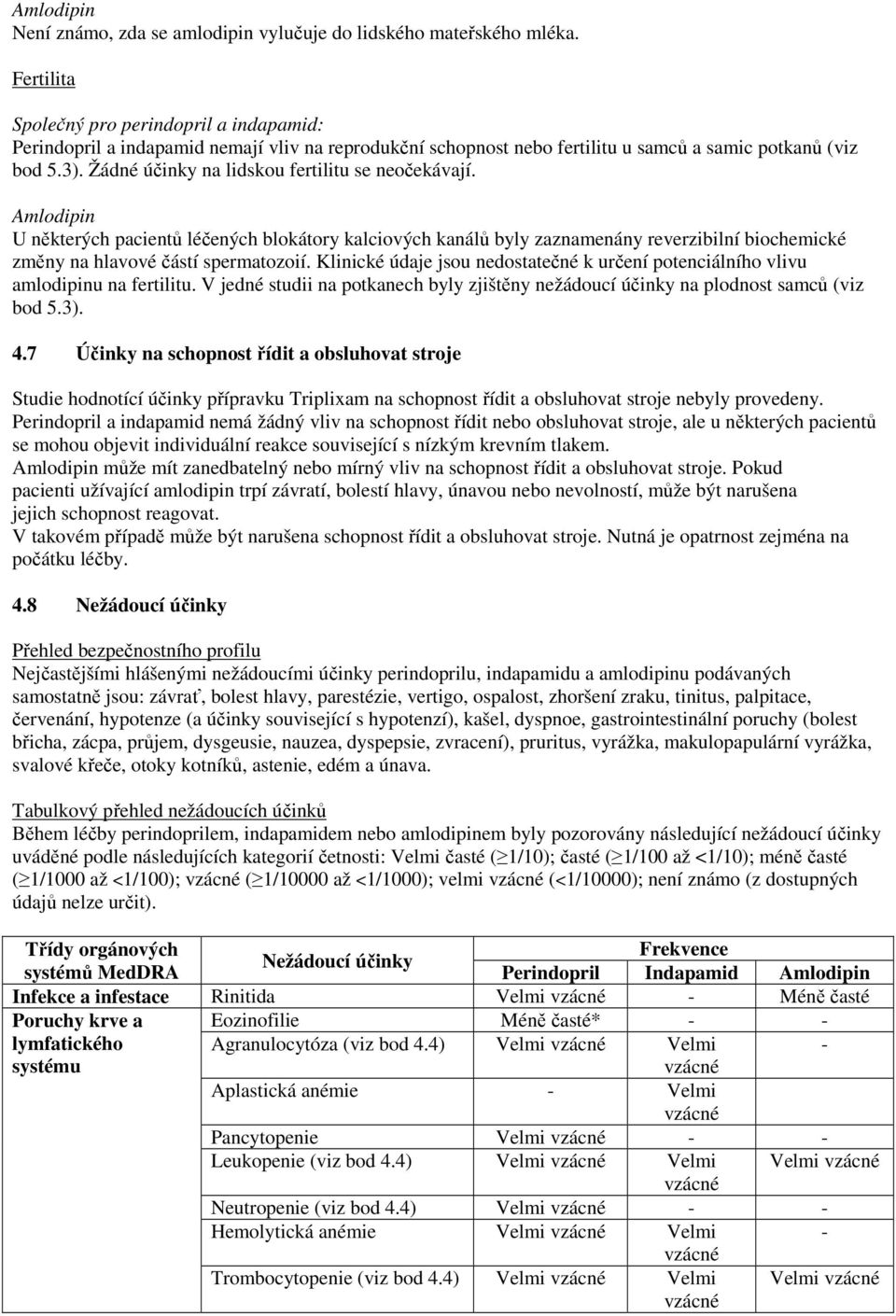 Žádné účinky na lidskou fertilitu se neočekávají. Amlodipin U některých pacientů léčených blokátory kalciových kanálů byly zaznamenány reverzibilní biochemické změny na hlavové částí spermatozoií.