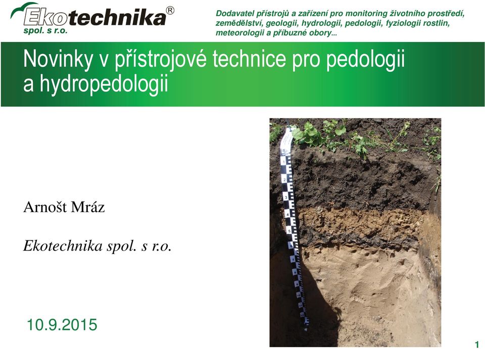hydropedologii Arnošt Mráz