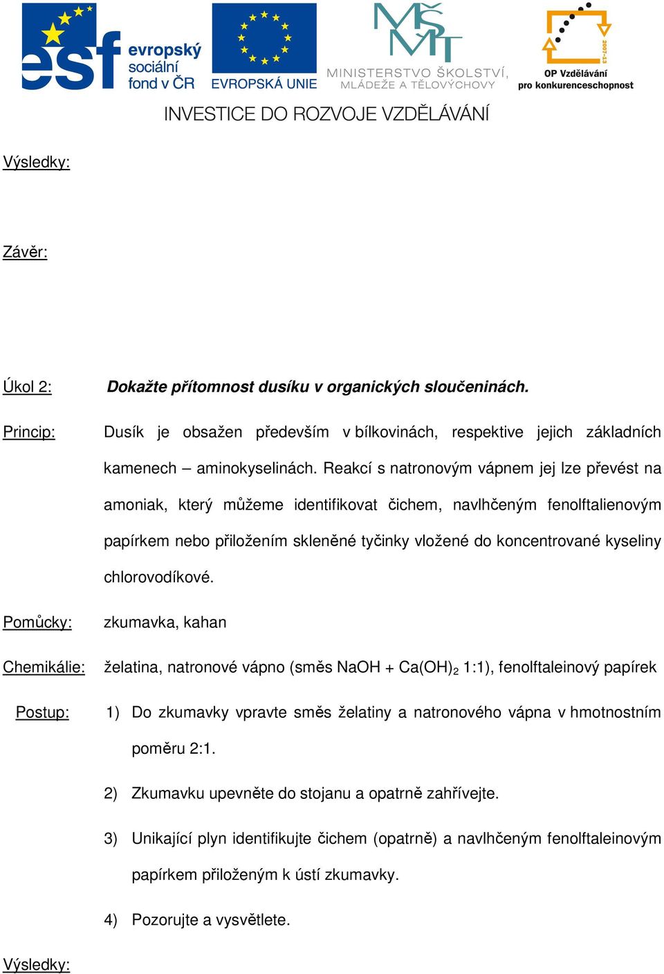 kyseliny chlorovodíkové.