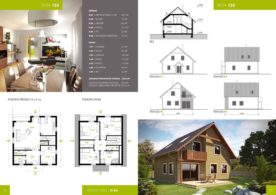 03 LOŽNICE 14,2 M 2 1.04 POKOJ 17,3 M 2 1.05 POKOJ 11,8 M 2 1.06 KOUPELNA 9,8 M 2 1.