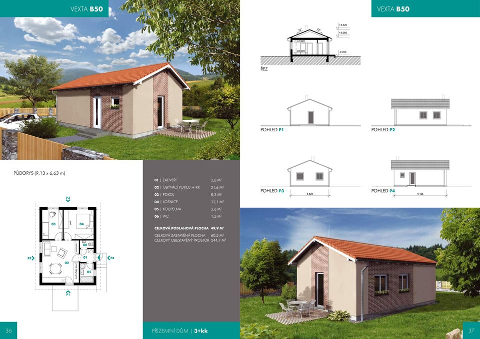 LOŽNICE 21,6 M 2 8,3 M 2 12,1 M 2 6 625 9 125 05 KOUPELNA 3,6 M 2