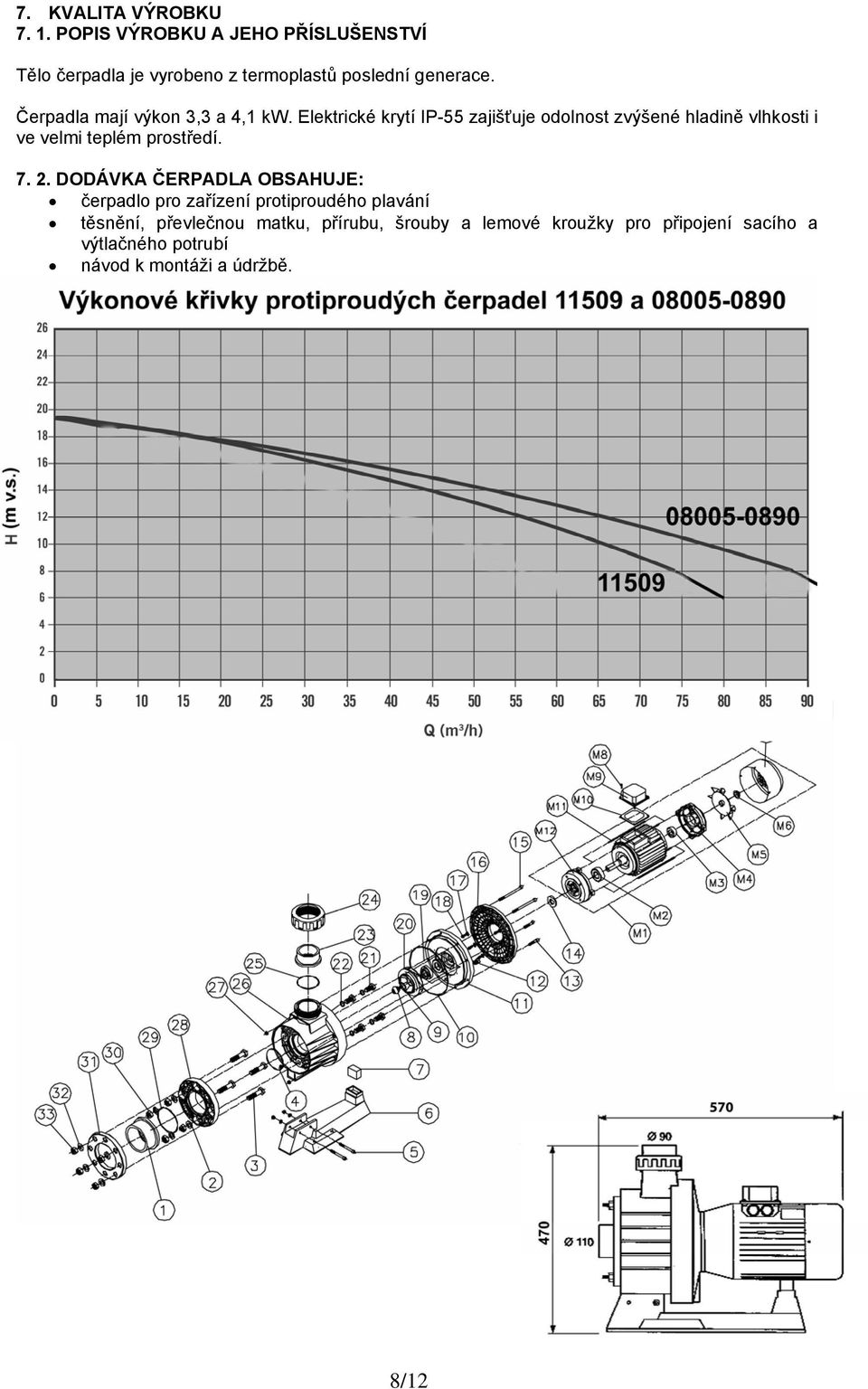 Čerpadla mají výkon 3,3 a 4,1 kw.