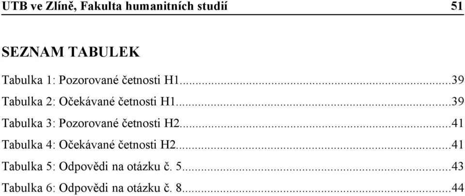..39 Tabulka 3: Pozorované četnosti H2.