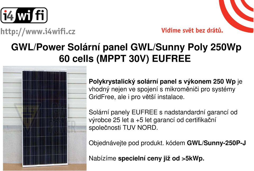 Solární panely EUFREE s nadstandardní garancí od výrobce 25 let a +5 let garancí od certifikační