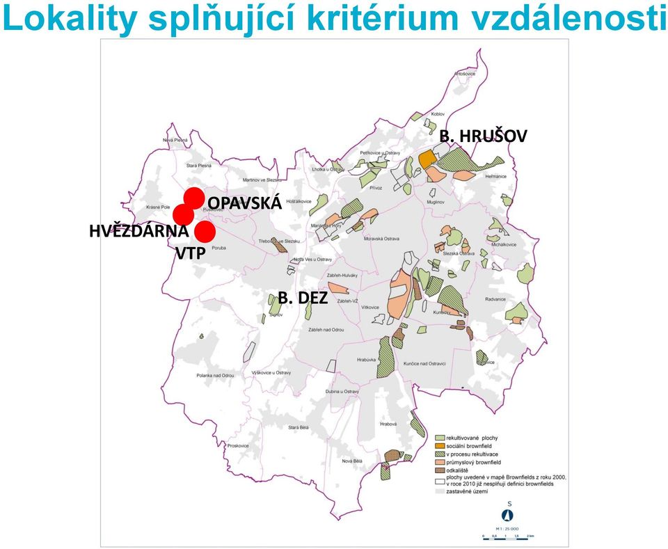 vzdálenosti B.