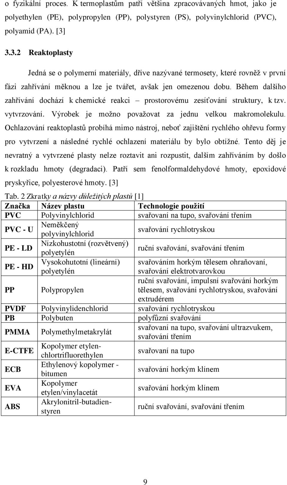 Během dalšího zahřívání dochází k chemické reakci prostorovému zesíťování struktury, k tzv. vytvrzování. Výrobek je možno považovat za jednu velkou makromolekulu.