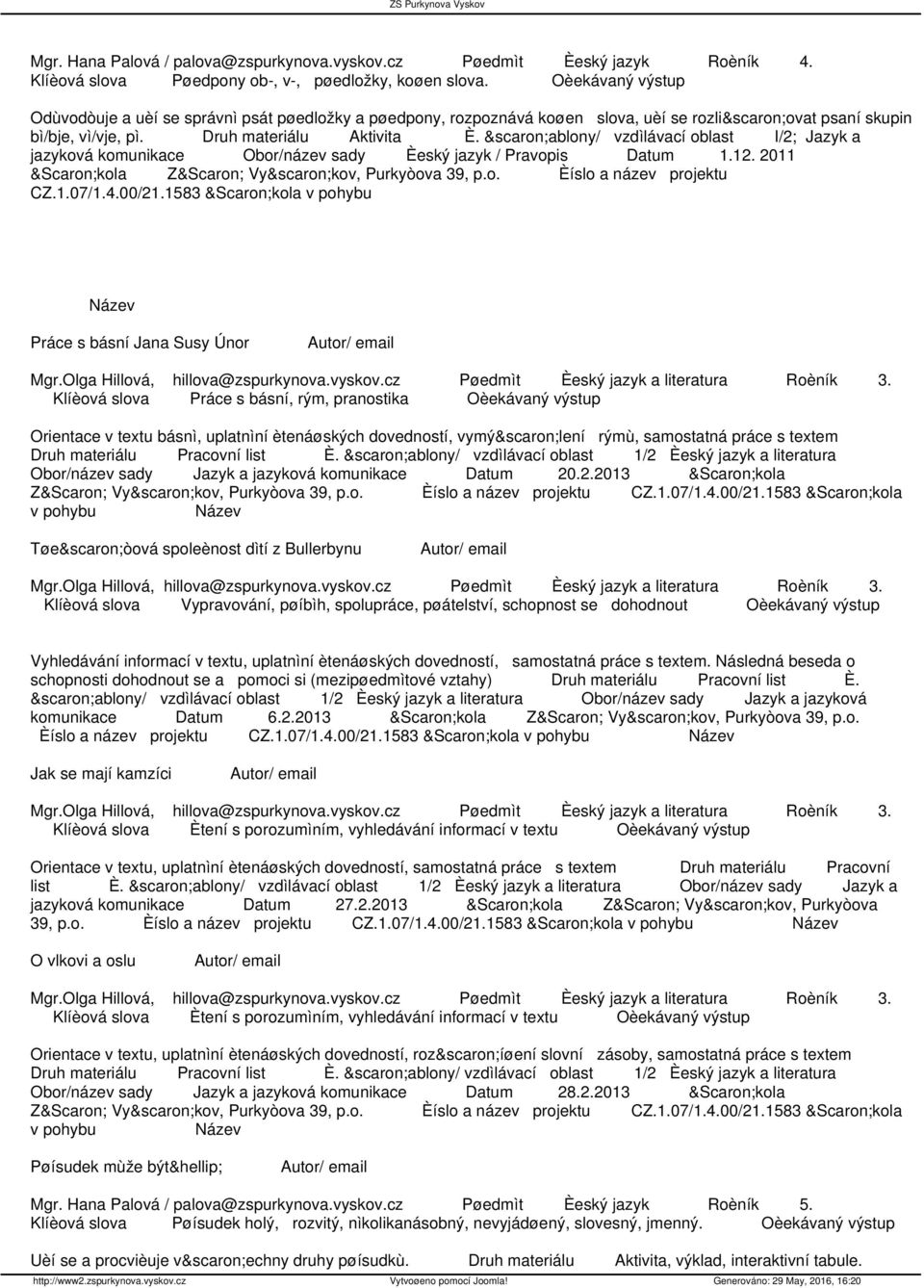 šablony/ vzdìlávací oblast I/2; Jazyk a jazyková komunikace Obor/název sady Èeský jazyk / Pravopis Datum 1.12. 2011 CZ.1.07/1.4.00/21.