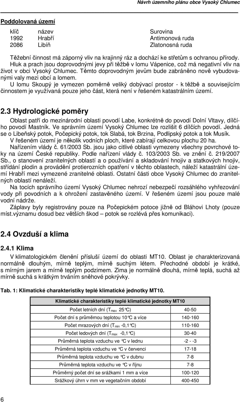 U lomu Skoupý je vymezen poměrně veliký dobývací prostor - k těžbě a souvisejícím činnostem je využívaná pouze jeho část, která není v řešeném katastrálním území. 2.