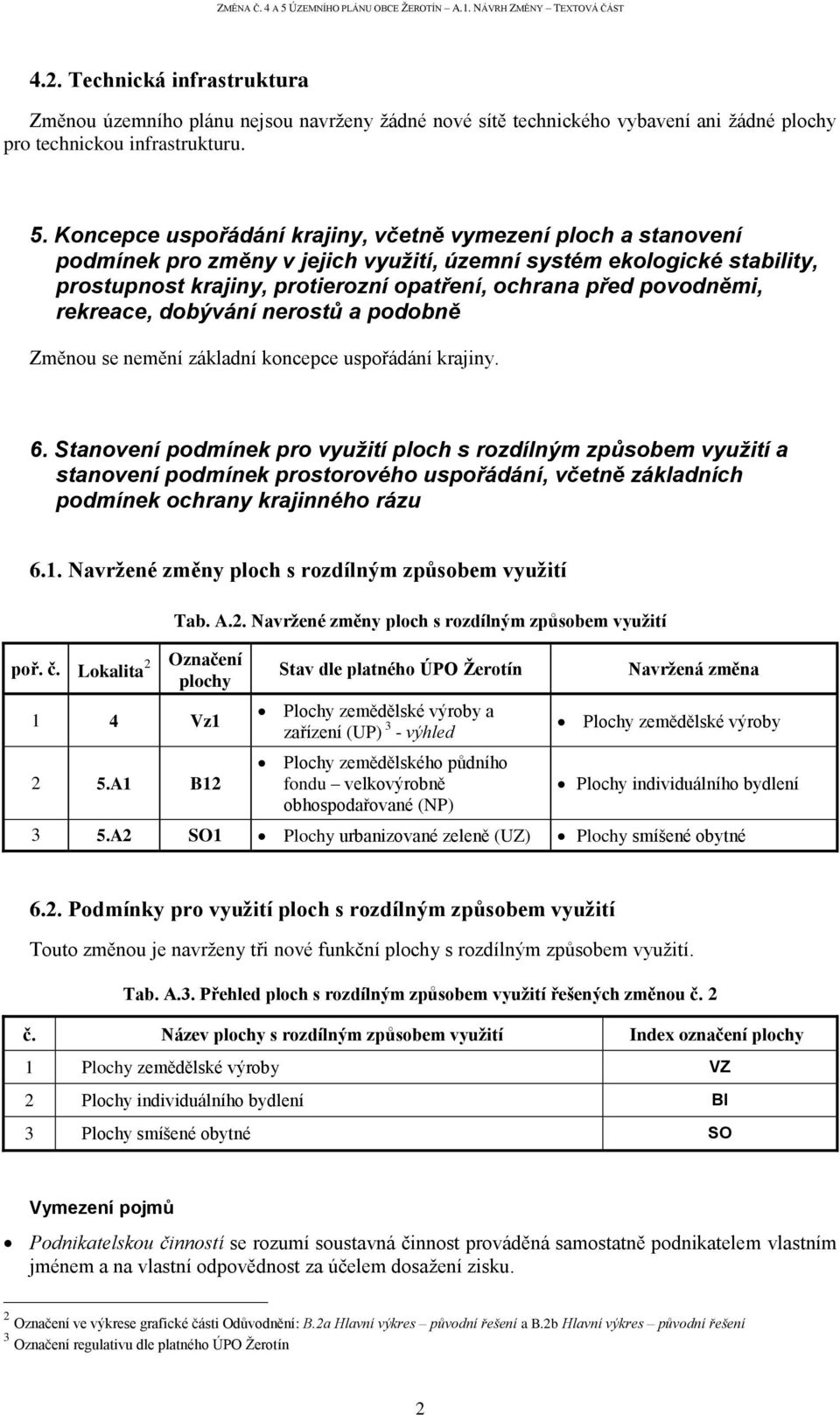 povodněmi, rekreace, dobývání nerostů a podobně Změnou se nemění základní koncepce uspořádání krajiny. 6.
