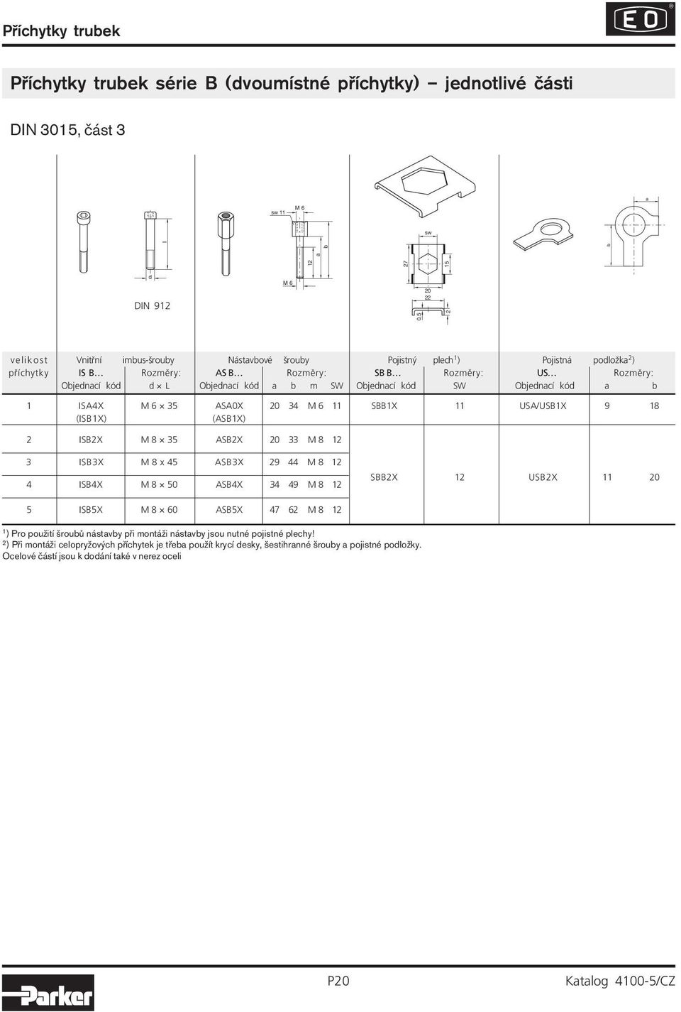 18 (ISB1X) (ASB1X) 2 ISB2X M 8 35 ASB2X 20 33 M 8 12 3 ISB3X M 8 x 45 ASB3X 29 44 M 8 12 4 ISB4X M 8 50 ASB4X 34 49 M 8 12 SBB2X 12 USB2X 11 20 5 ISB5X M 8 60 ASB5X 47 62 M 8 12 1 ) Pro použití šrouů