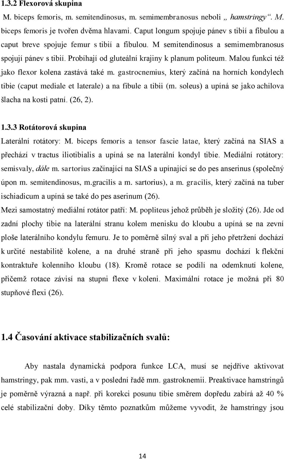 Malou funkci téţ jako flexor kolena zastává také m. gastrocnemius, který začíná na horních kondylech tibie (caput mediale et laterale) a na fibule a tibii (m.