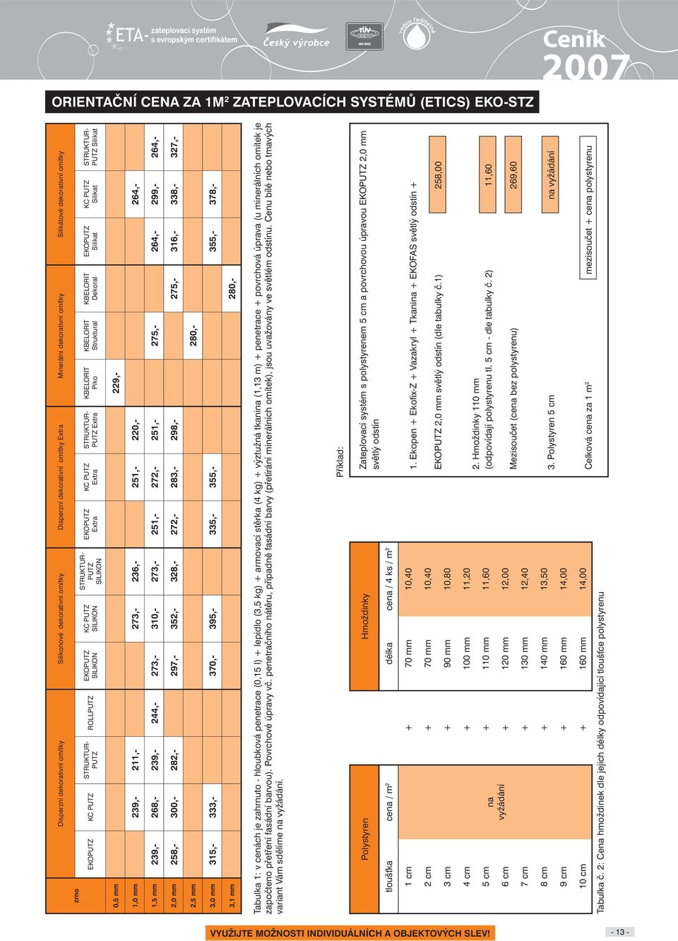 Struktural KBELORIT Dekoral EKOPUTZ Silikat KC PUTZ Silikat STRUKTUR- PUTZ Silikat 0,5 mm 229,- 1,0 mm 239,- 211,- 273,- 236,- 251,- 220,- 264,- 1,5 mm 239,- 268,- 239,- 244,- 273,- 310,- 273,- 251,-