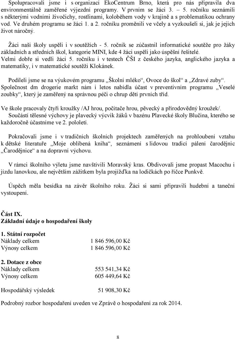 ročníku proměnili ve včely a vyzkoušeli si, jak je jejich život náročný. Žáci naší školy uspěli i v soutěžích - 5.