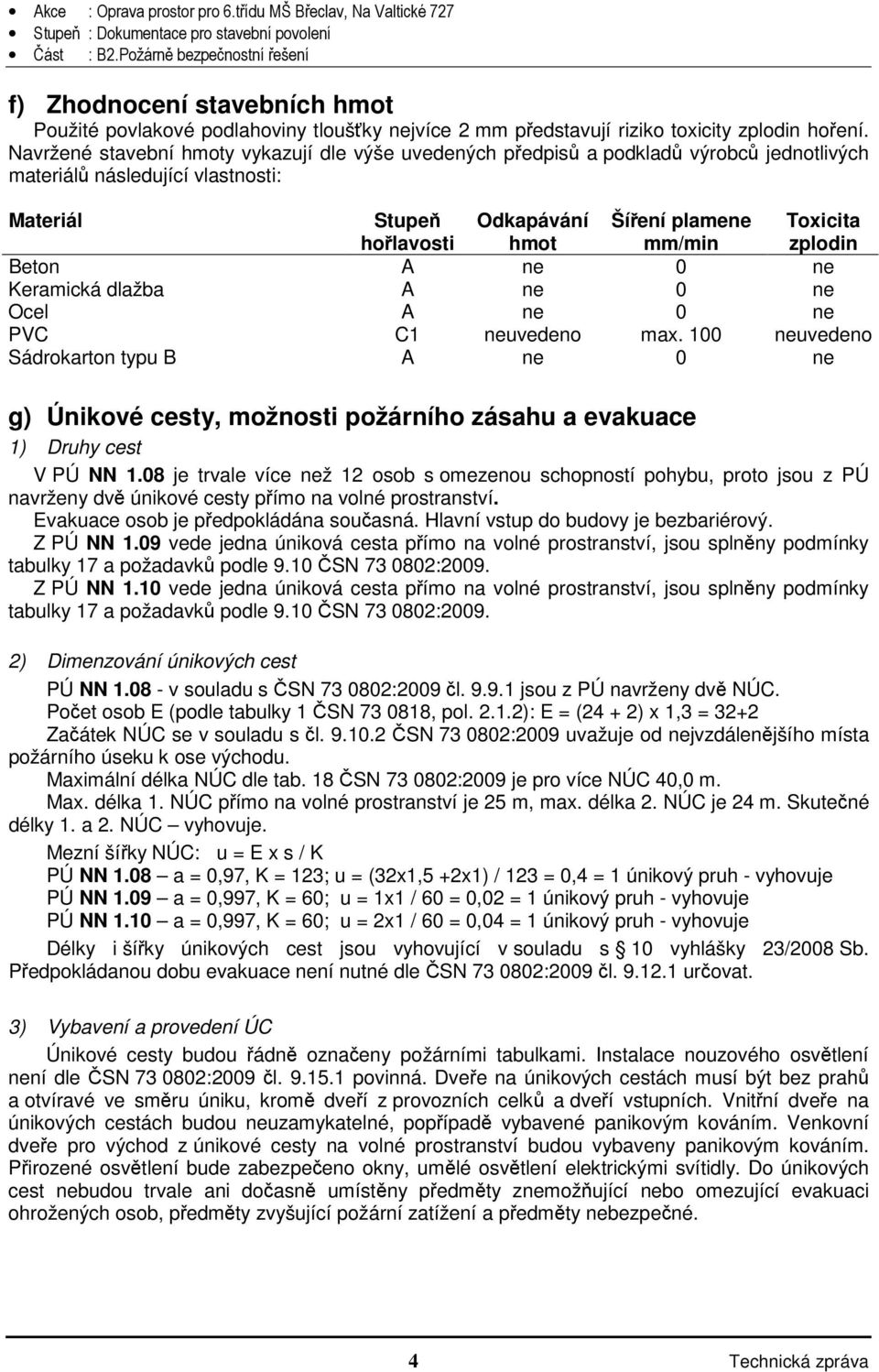 Toxicita zplodin Beton A ne 0 ne Keramická dlažba A ne 0 ne Ocel A ne 0 ne PVC C1 neuvedeno max.