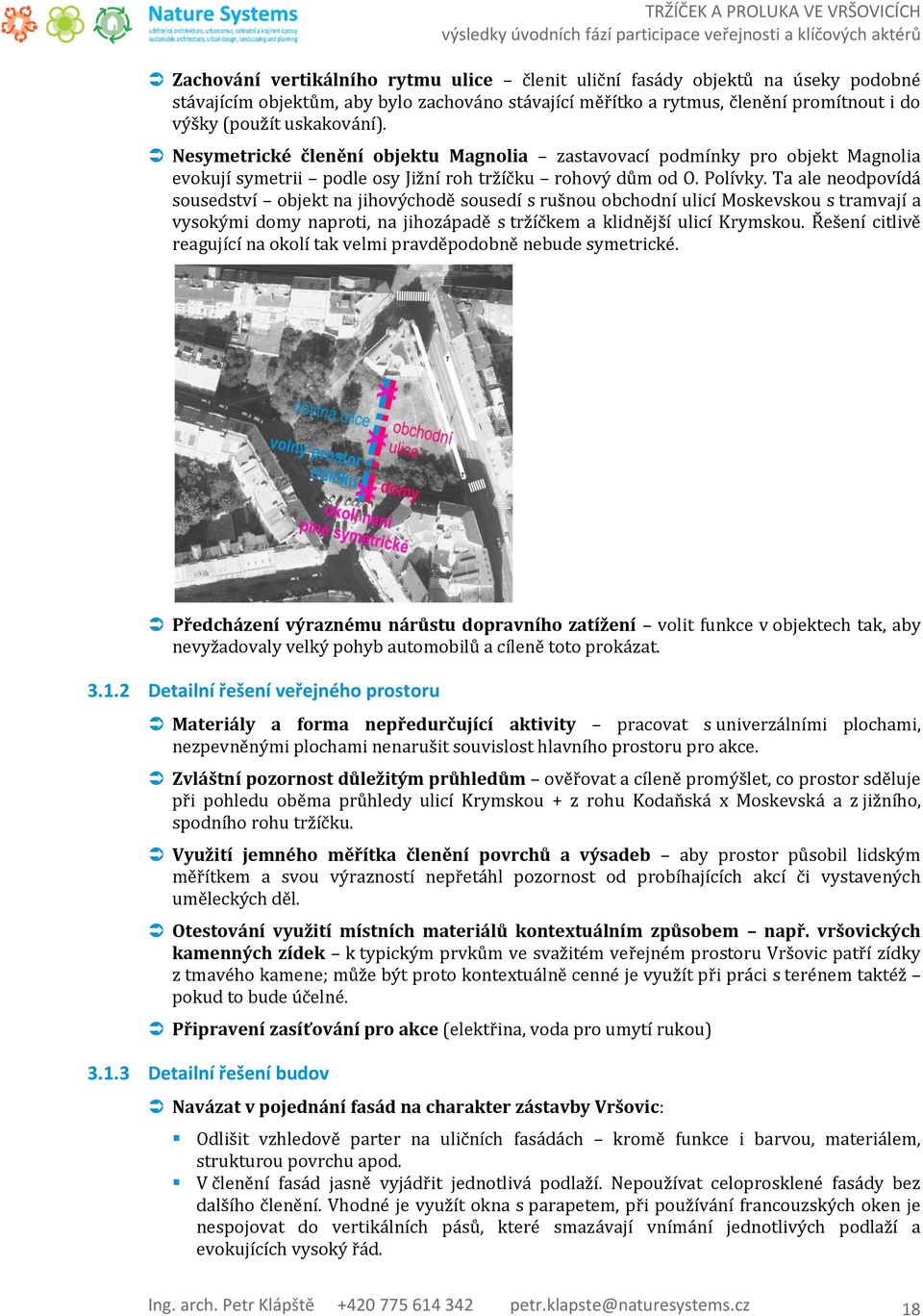 Ta ale neodpovídá sousedství objekt na jihovýchodě sousedí s rušnou obchodní ulicí Moskevskou s tramvají a vysokými domy naproti, na jihozápadě s tržíčkem a klidnější ulicí Krymskou.