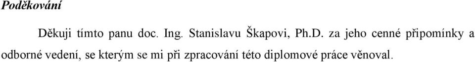 za jeho cenné připomínky a odborné