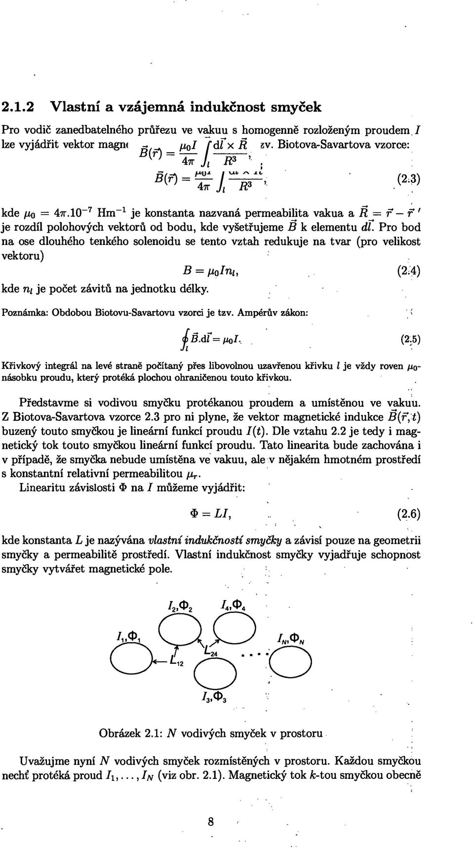 Pro bod na ose dlouhého tenkého solenoidu se tento vztah redukuje na tvar (pro velikost vektoru) (2.4! kde ni je počet závitů na jednotku délky. Poznámka: Obdobou Biotovu-Savartovu vzorci je tzv.