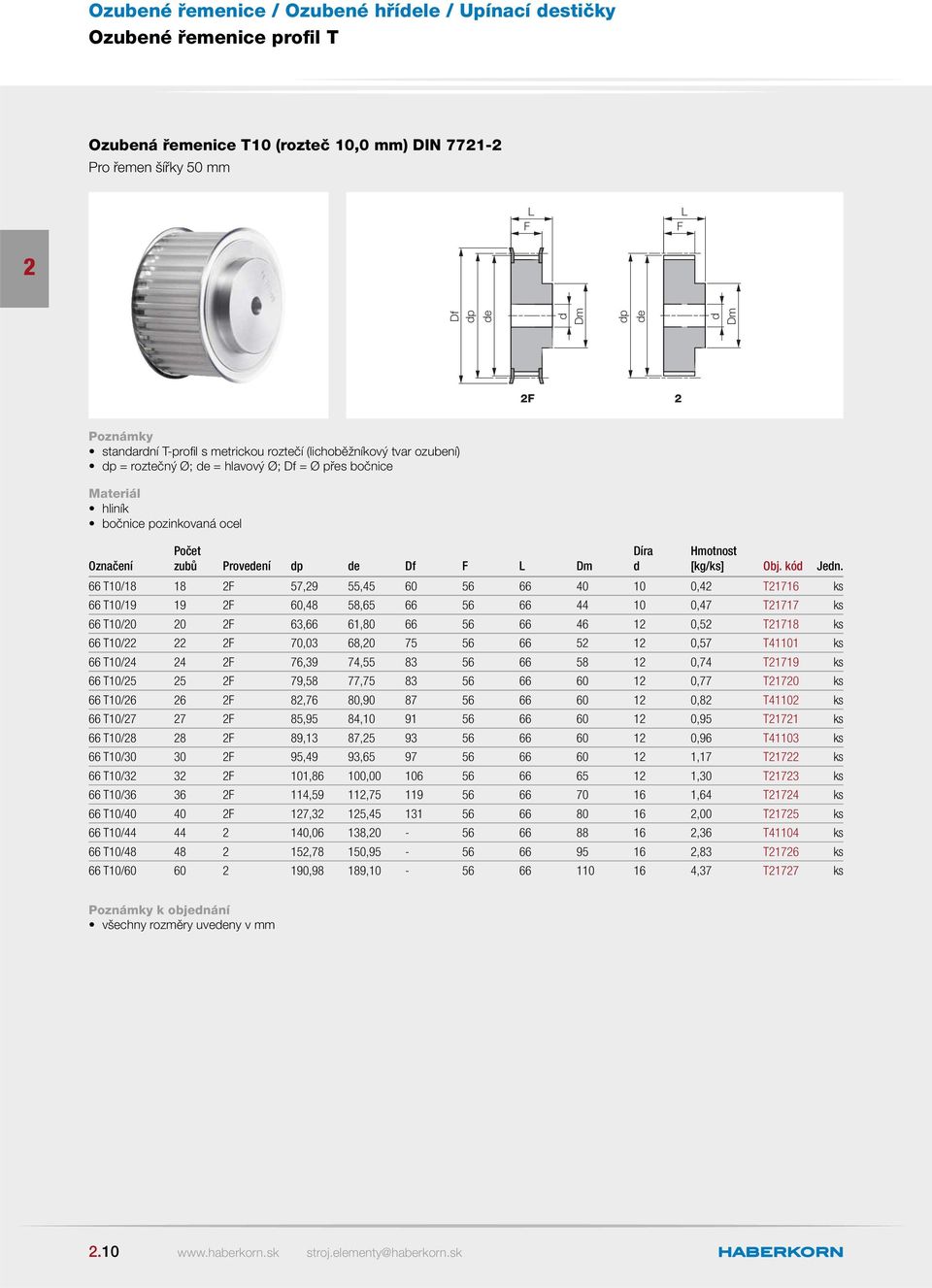 66 T10/18 18 57,9 55,45 60 56 66 40 10 0,4 T1716 ks 66 T10/19 19 60,48 58,65 66 56 66 44 10 0,47 T1717 ks 66 T10/0 0 63,66 61,80 66 56 66 46 1 0,5 T1718 ks 66 T10/ 70,03 68,0 75 56 66 5 1 0,57 T41101