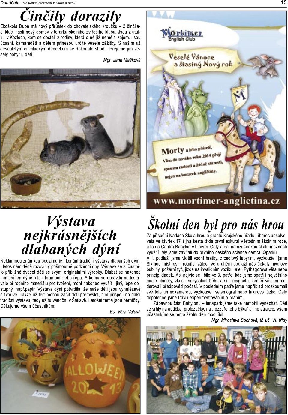 S naším už desetiletým činčiláckým dědečkem se dokonale shodli. Přejeme jim veselý pobyt u dětí. Mgr.