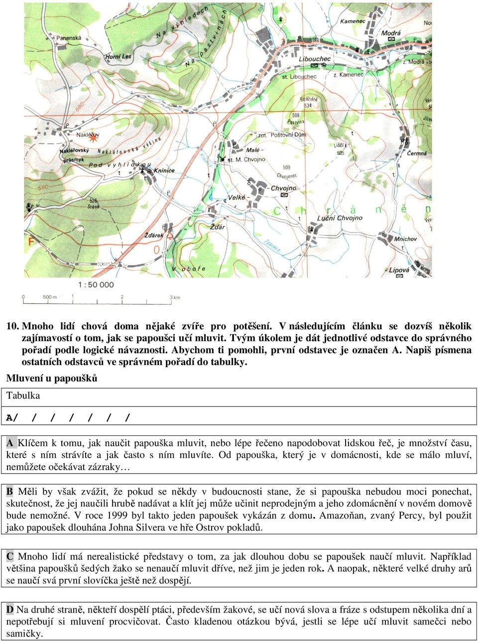 Mluvení u papoušků Tabulka A/ / / / / / / A Klíčem k tomu, jak naučit papouška mluvit, nebo lépe řečeno napodobovat lidskou řeč, je množství času, které s ním strávíte a jak často s ním mluvíte.