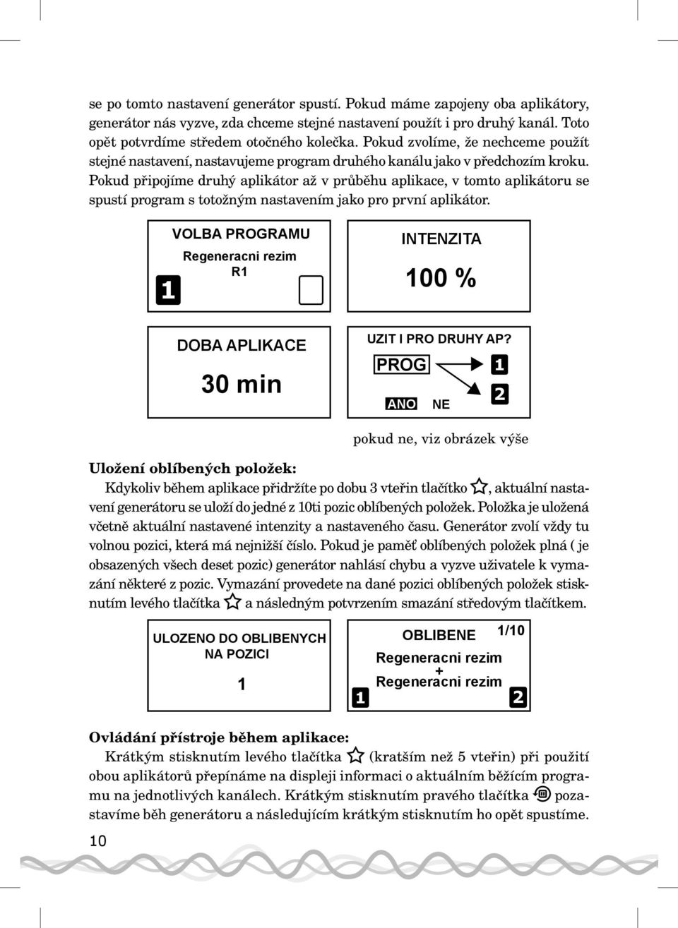 Pokud připojíme druhý aplikátor až v průběhu aplikace, v tomto aplikátoru se spustí program s totožným nastavením jako pro první aplikátor.