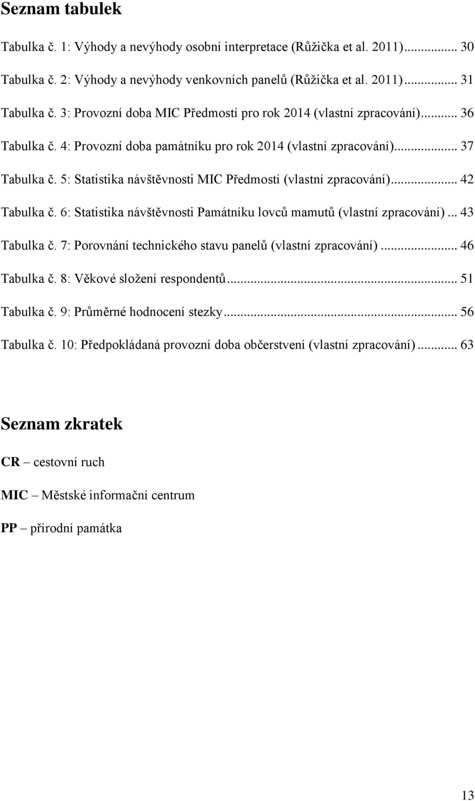 5: Statistika návštěvnosti MIC Předmostí (vlastní zpracování)... 42 Tabulka č. 6: Statistika návštěvnosti Památníku lovců mamutů (vlastní zpracování)... 43 Tabulka č.