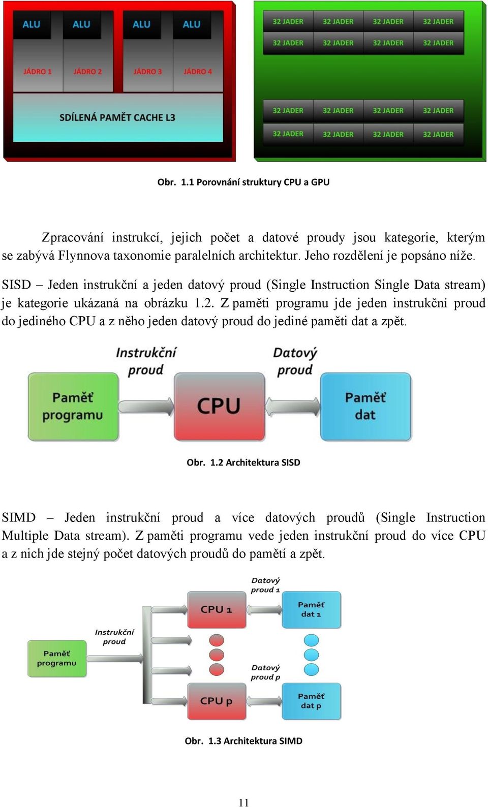 Z paměti programu jde jeden instrukční proud do jediného CPU a z něho jeden datový proud do jediné paměti dat a zpět. Obr. 1.