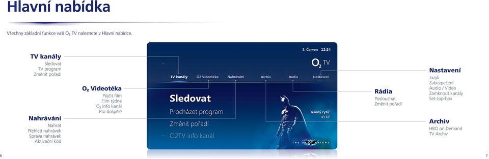 Aktivační kód O 2 Videotéka Půjčit film Film týdne O 2 Info kanál Pro dospělé Rádia Poslouchat