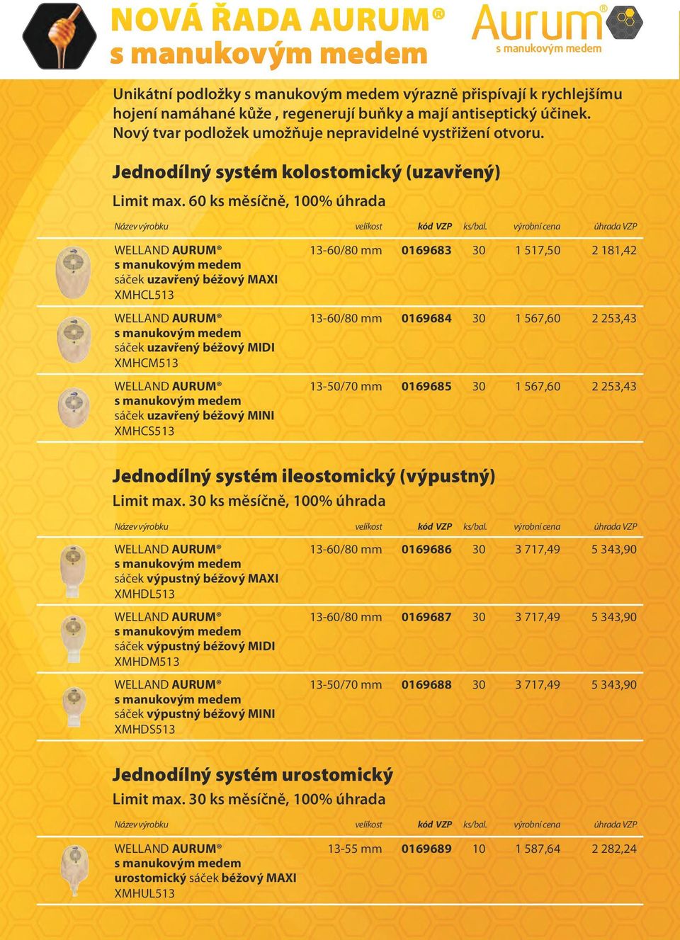 60 ks měsíčně, 100% úhrada sáček uzavřený béžový MAXI XMHCL513 sáček uzavřený béžový MIDI XMHCM513 sáček uzavřený béžový MINI XMHCS513 13-60/80 mm 0169683 30 1 517,50 2 181,42 13-60/80 mm 0169684 30