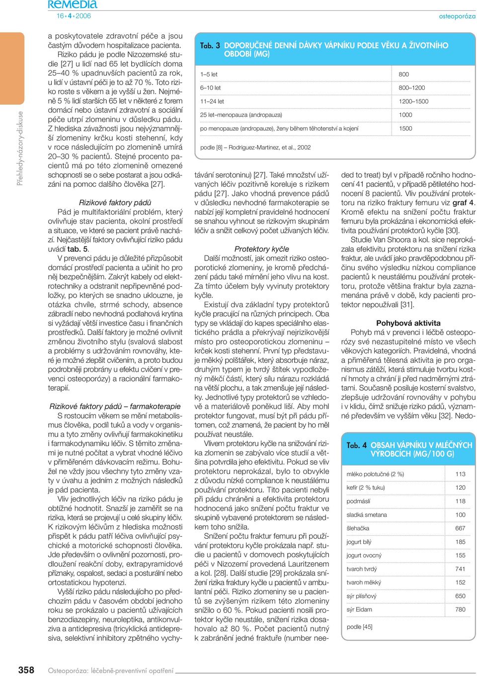 Nejménû 5 % lidí star ích 65 let v nûkteré z forem domácí nebo ústavní zdravotní a sociální péãe utrpí zlomeninu v dûsledku pádu.