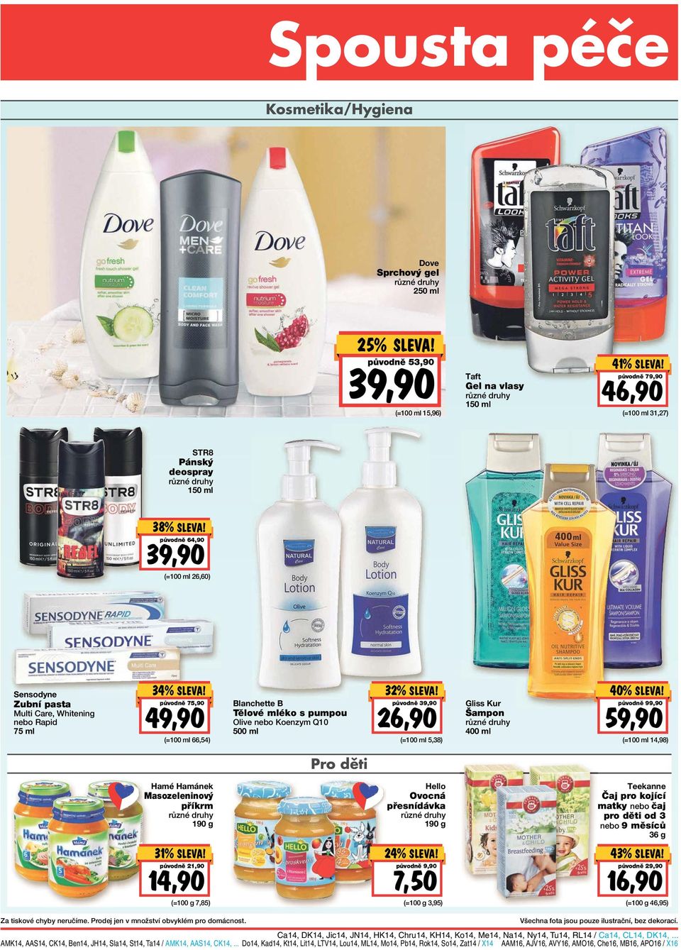 původně 75,90 49,90 (=100 ml 66,54) Blanchette B Tělové mléko s pumpou Olive nebo Koenzym Q10 500 ml 32% původně 39,90 26,90 (=100 ml 5,38) Gliss Kur Šampon 400 ml 40% původně 99,90 59,90 (=100 ml