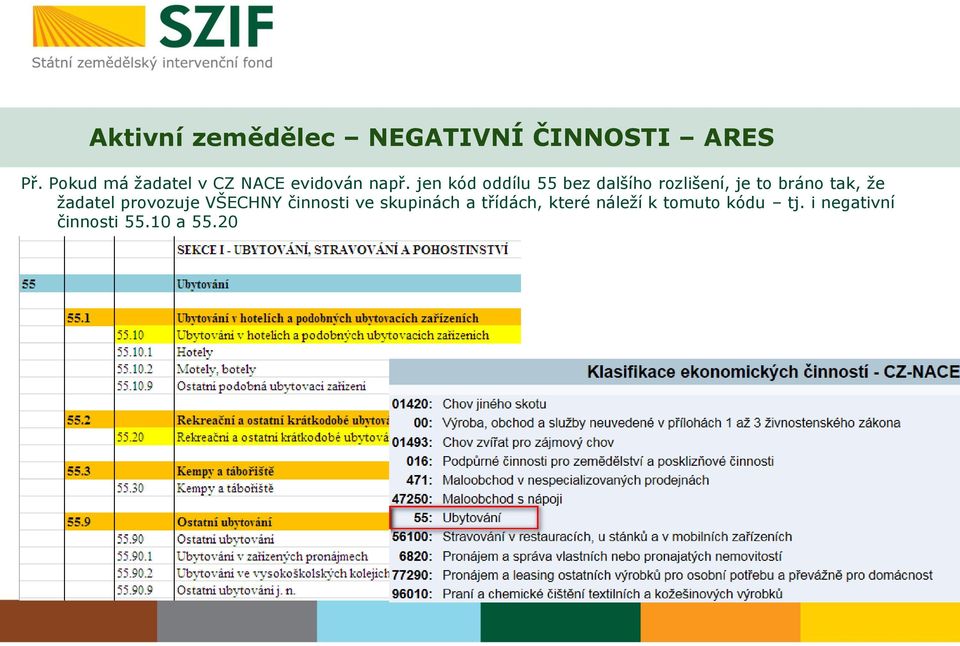 jen kód oddílu 55 bez dalšího rozlišení, je to bráno tak, že žadatel