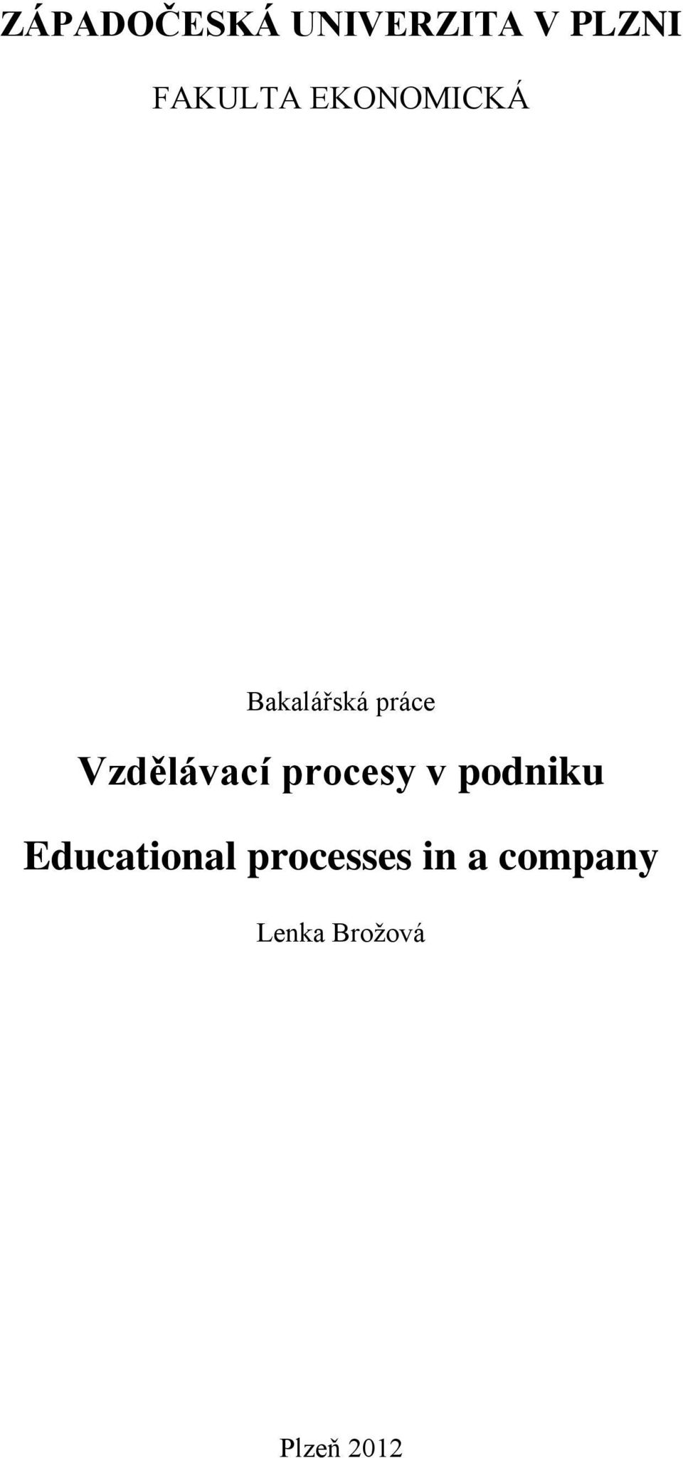 procesy v podniku Educational