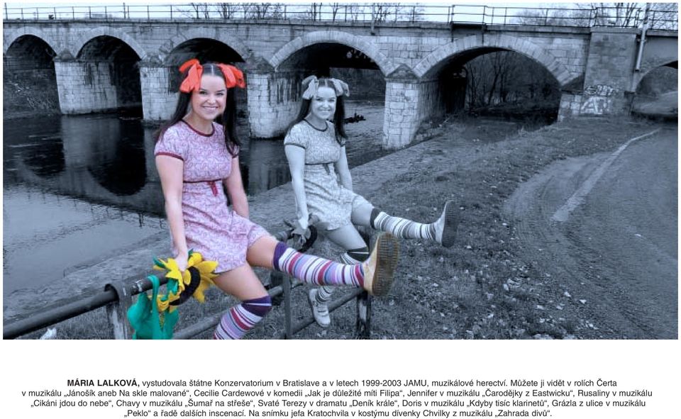 muzikálu âarodûjky z Eastwicku, Rusaliny v muzikálu Cikáni jdou do nebe, Chavy v muzikálu umafi na stfie e, Svaté Terezy v dramatu Deník
