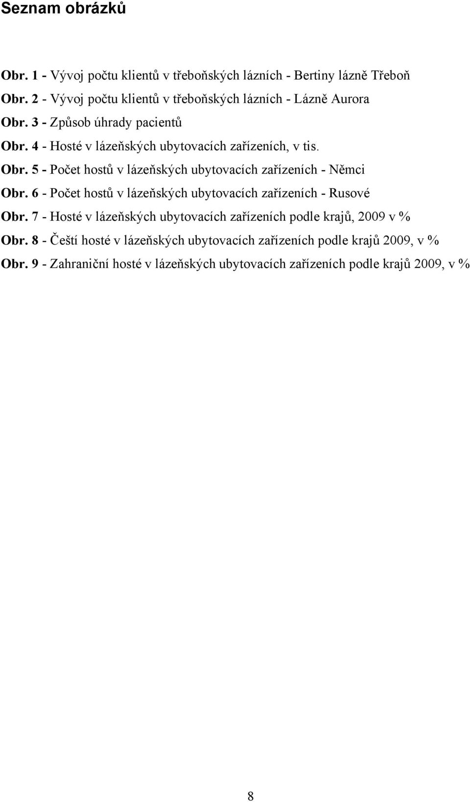 Obr. 5 - Počet hostů v lázeňských ubytovacích zařízeních - Němci Obr. 6 - Počet hostů v lázeňských ubytovacích zařízeních - Rusové Obr.
