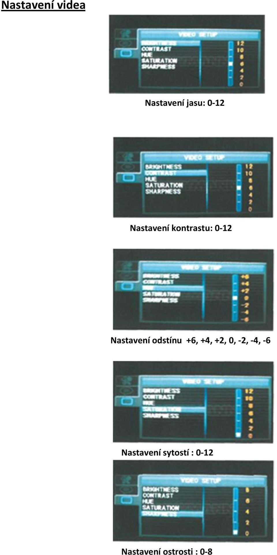 odstínu +6, +4, +2, 0, -2, -4, -6