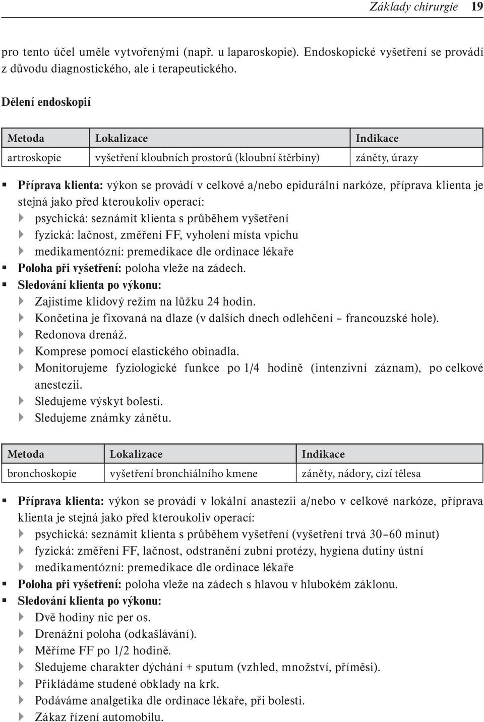 klienta je stejná jako před kteroukoliv operací: psychická: seznámit klienta s průběhem vyšetření fyzická: lačnost, změření FF, vyholení místa vpichu medikamentózní: premedikace dle ordinace lékaře