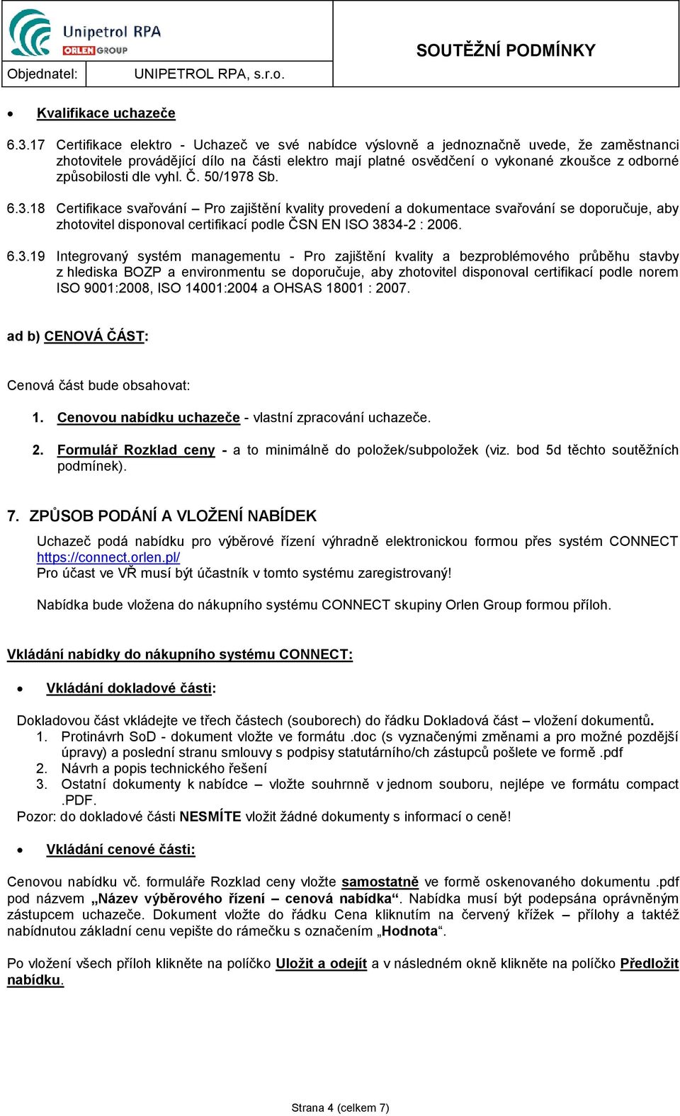 způsobilosti dle vyhl. Č. 50/1978 Sb. 6.3.