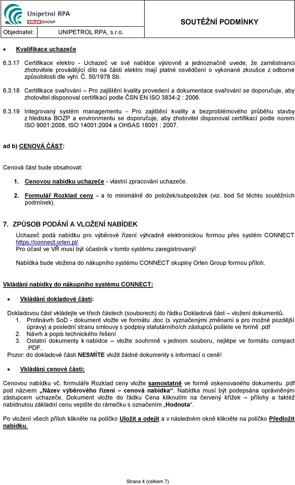 způsobilosti dle vyhl. Č. 50/1978 Sb. 6.3.