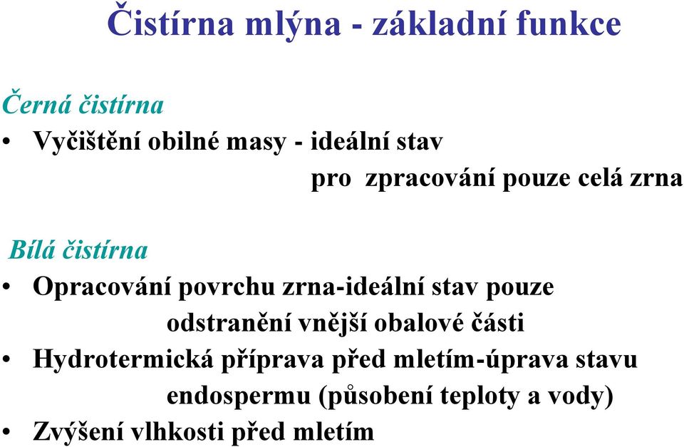 zrna-ideální stav pouze odstranění vnější obalové části Hydrotermická příprava