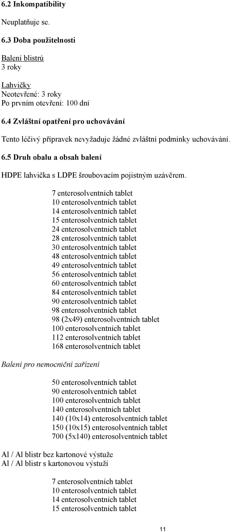 7 enterosolventních tablet 10 enterosolventních tablet 14 enterosolventních tablet 15 enterosolventních tablet 24 enterosolventních tablet 28 enterosolventních tablet 30 enterosolventních tablet 48