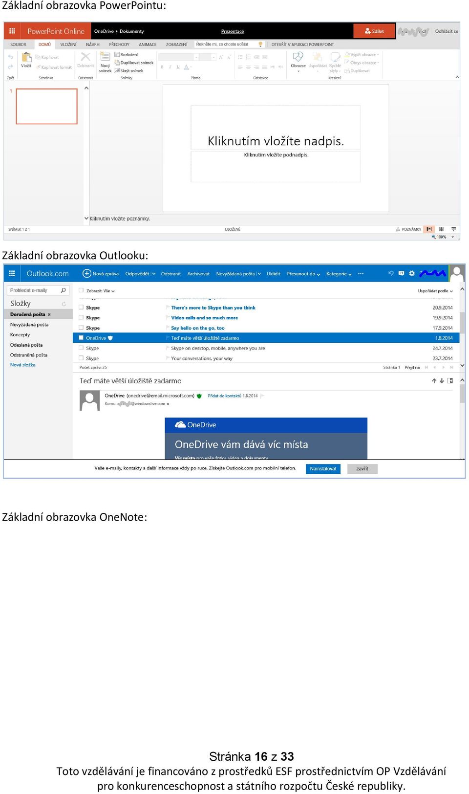 OneNote: Stránka 16 z 33
