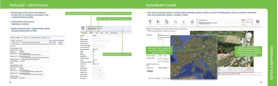 Zadání údajů potřebných pro kalkulaci nákladů na spotřebu pohonných hmot. Definování řidičů, kteří řídí Vaše vozidlo.