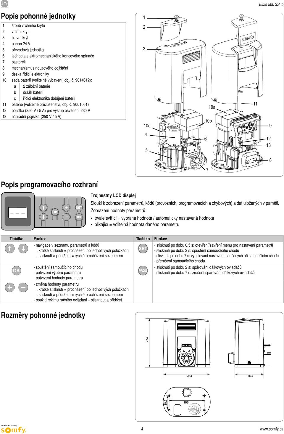 9014612): a 2 záložní baterie b držák baterií c řídicí elektronika dobíjení baterií 11 baterie (volitelné příslušenství, obj. č.