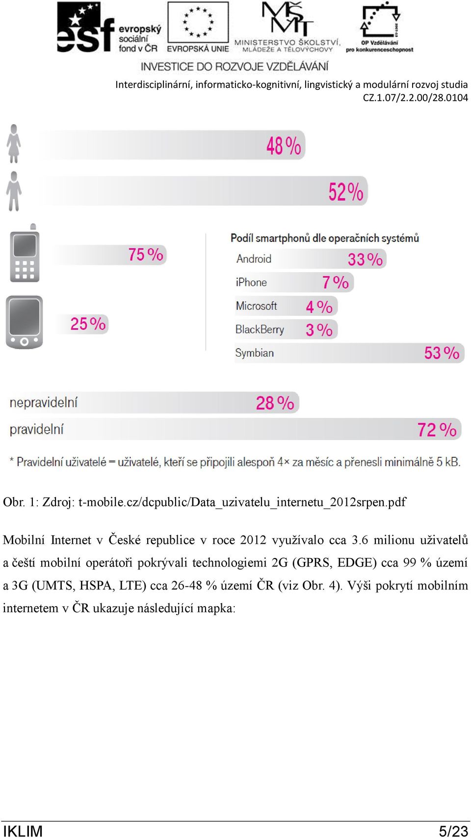 6 milionu uživatelů a čeští mobilní operátoři pokrývali technologiemi 2G (GPRS, EDGE) cca 99