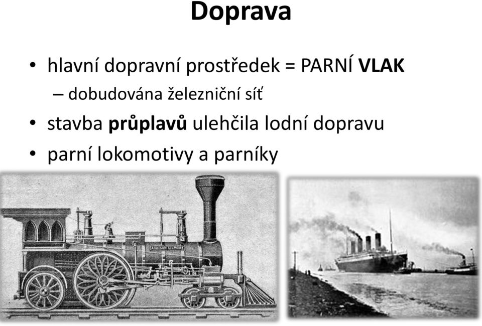 síť stavba průplavů ulehčila lodní