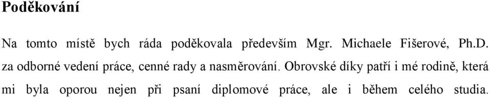 za odborné vedení práce, cenné rady a nasměrování.