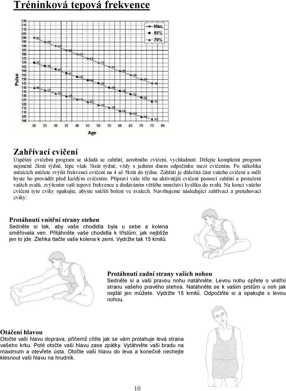 Zahřátí je důležitá část vašeho cvičení a měli byste ho provádět před každým cvičením.
