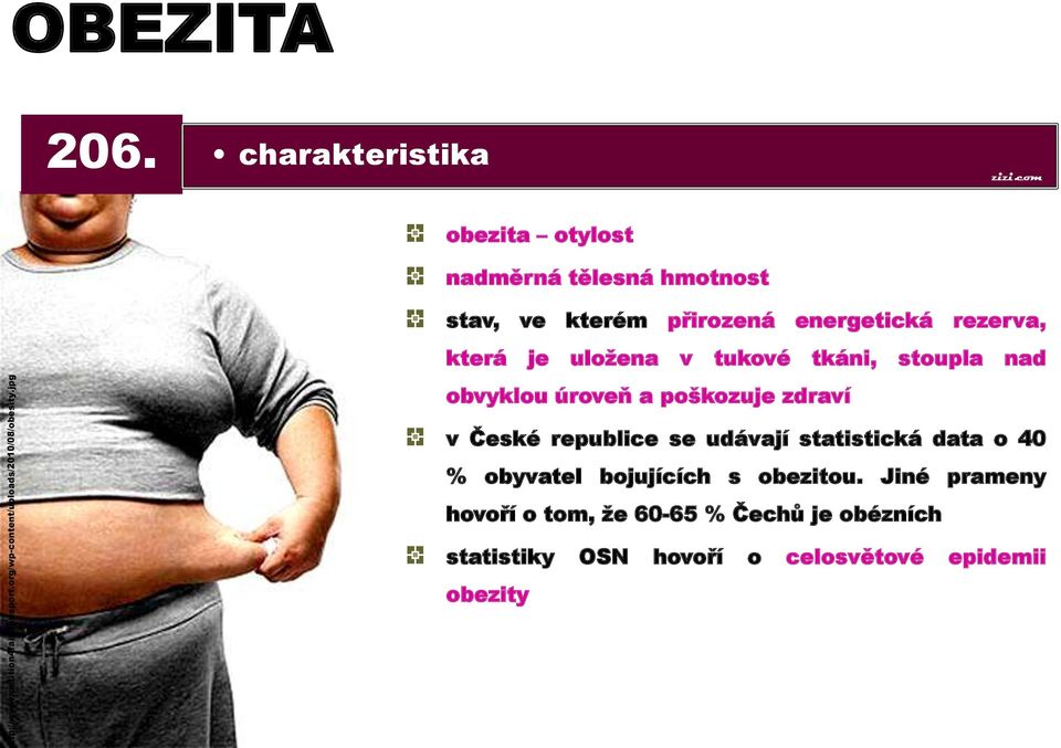 uložena v tukové tkáni, stoupla nad obvyklou úroveň a poškozuje zdraví v České republice se udávají statistická data