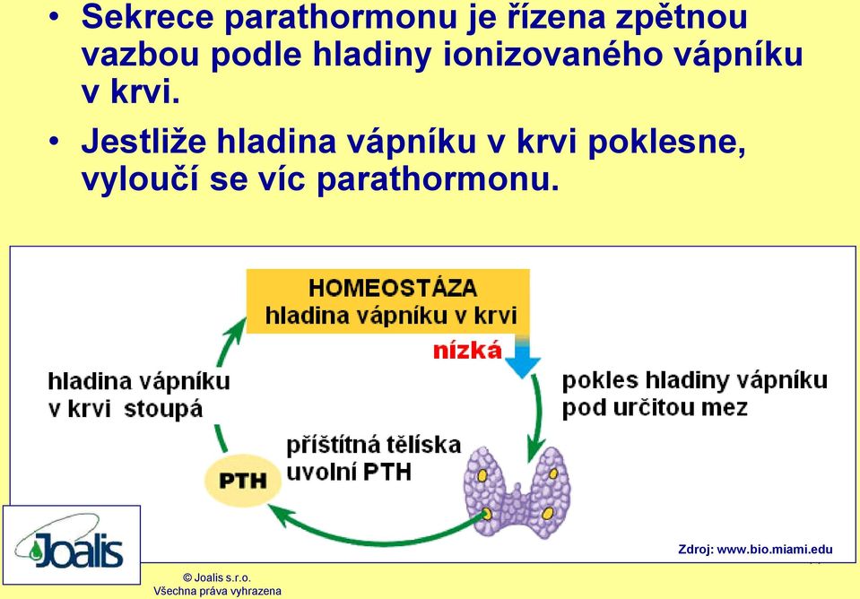 Jestliže hladina vápníku v krvi poklesne,